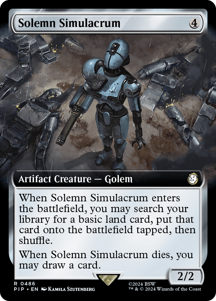 Solemn Simulacrum (PIP-486) - Fallout: (Extended Art) Foil - Premium MTG Single from Wizards of the Coast - Just $1.40! Shop now at Game Crave Tournament Store