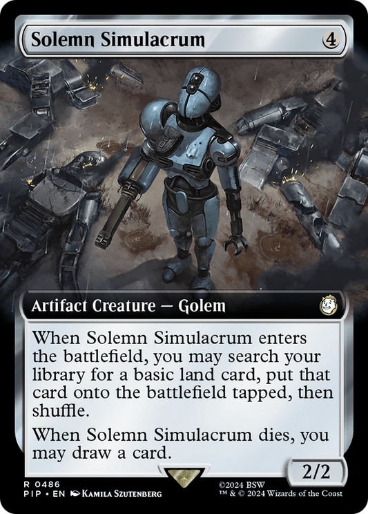 Solemn Simulacrum (PIP-486) - Fallout: (Extended Art) Foil - Premium MTG Single from Wizards of the Coast - Just $1.40! Shop now at Game Crave Tournament Store