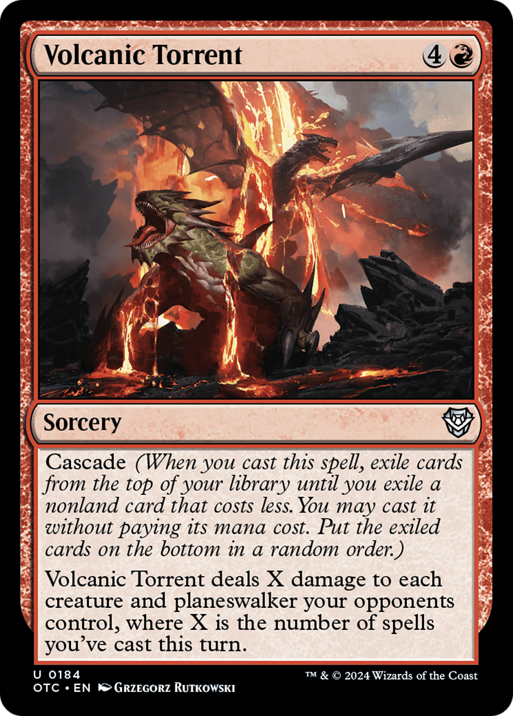 Volcanic Torrent (OTC-184) - Outlaws of Thunder Junction Commander - Premium MTG Single from Wizards of the Coast - Just $0.25! Shop now at Game Crave Tournament Store