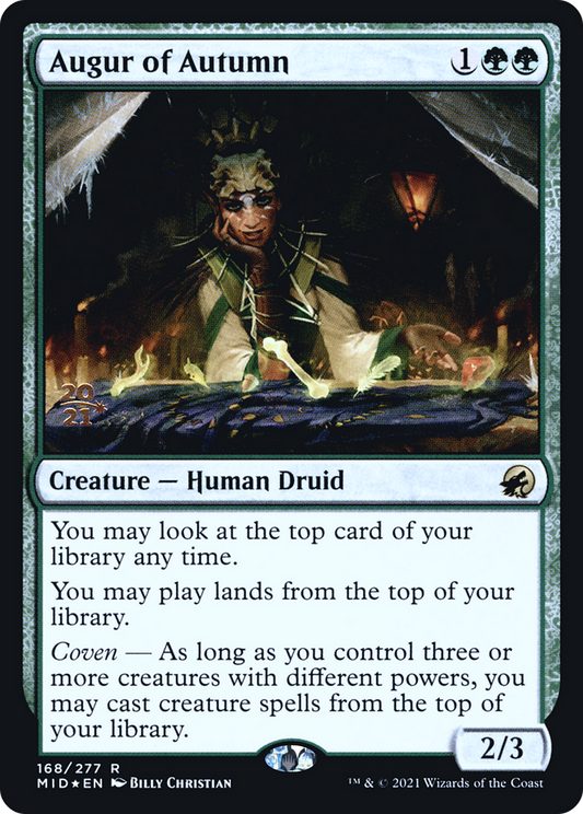 Augur of Autumn (PMID-168S) - Innistrad: Midnight Hunt Promos Foil - Premium MTG Single from Wizards of the Coast - Just $0.85! Shop now at Game Crave Tournament Store