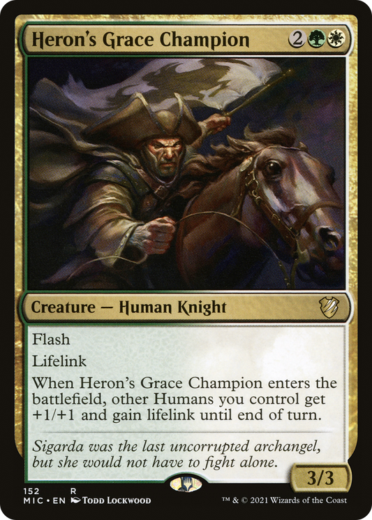 Heron's Grace Champion (MIC-152) - Midnight Hunt Commander - Premium MTG Single from Wizards of the Coast - Just $0.25! Shop now at Game Crave Tournament Store