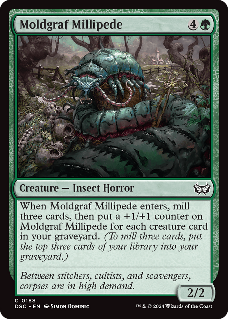 Moldgraf Millipede (DSC-188) - Duskmourn: House of Horror Commander - Premium MTG Single from Wizards of the Coast - Just $0.25! Shop now at Game Crave Tournament Store