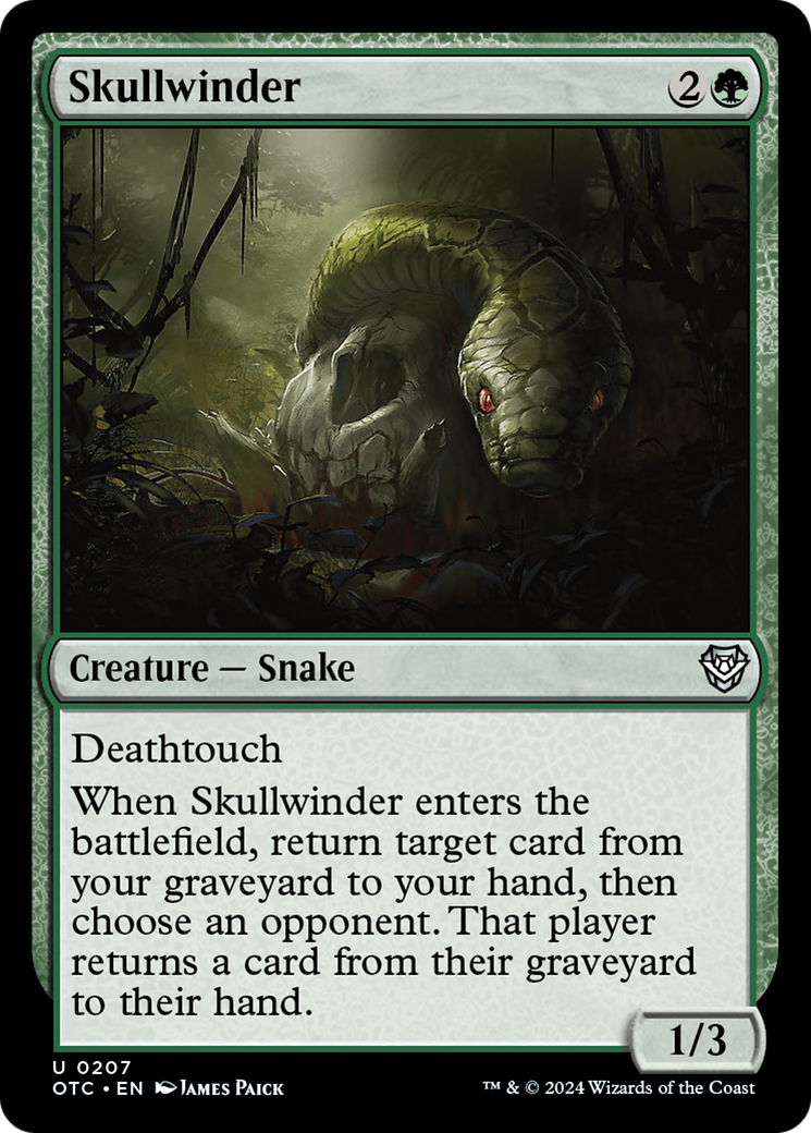 Skullwinder (OTC-207) - Outlaws of Thunder Junction Commander - Premium MTG Single from Wizards of the Coast - Just $0.25! Shop now at Game Crave Tournament Store