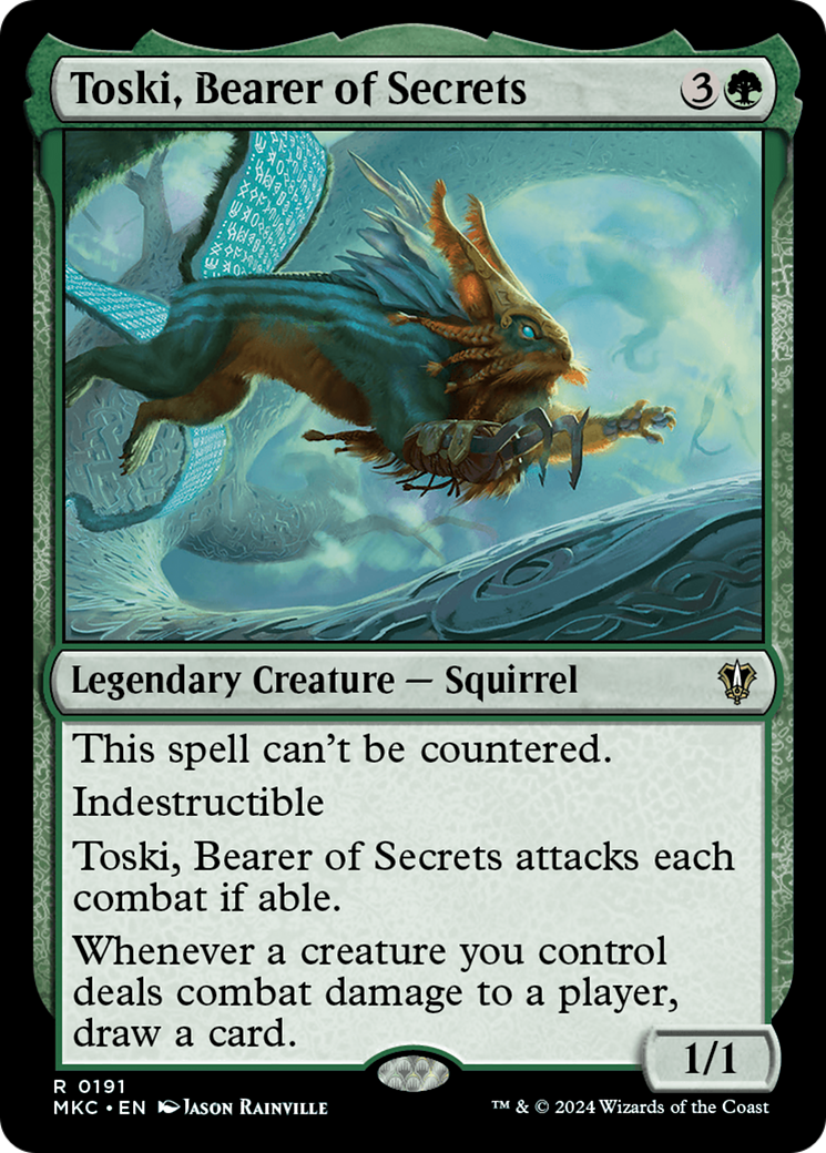 Toski, Bearer of Secrets (MKC-191) - Murders at Karlov Manor Commander - Premium MTG Single from Wizards of the Coast - Just $1.71! Shop now at Game Crave Tournament Store