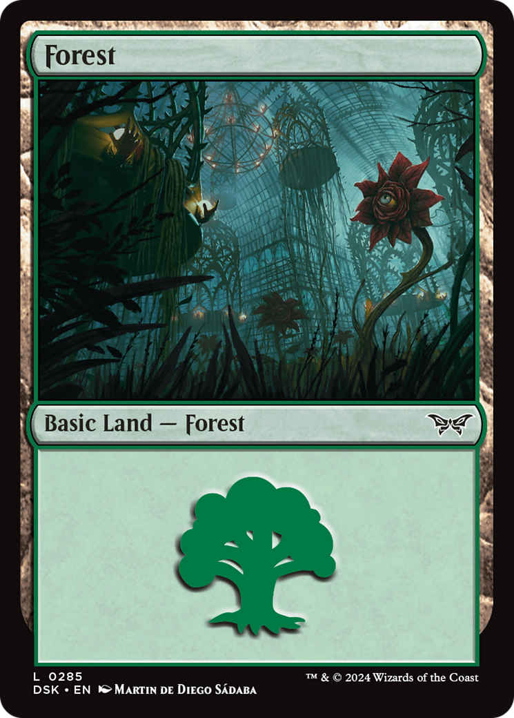 Forest (DSK-285) - Duskmourn: House of Horror Foil - Premium MTG Single from Wizards of the Coast - Just $0.25! Shop now at Game Crave Tournament Store
