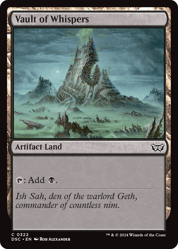 Vault of Whispers (DSC-322) - Duskmourn: House of Horror Commander - Premium MTG Single from Wizards of the Coast - Just $1.05! Shop now at Game Crave Tournament Store