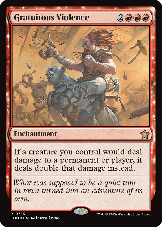 Gratuitous Violence (FDN-715) - Foundations Foil - Premium MTG Single from Wizards of the Coast - Just $0.45! Shop now at Game Crave Tournament Store