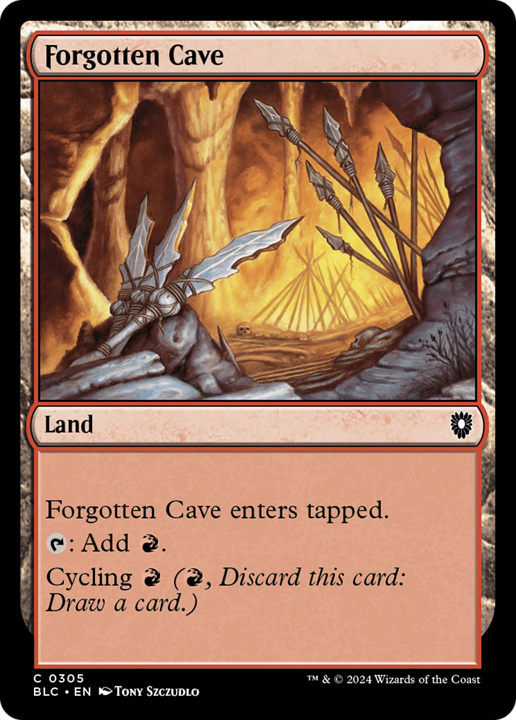 Forgotten Cave (BLC-305) - Bloomburrow Commander - Premium MTG Single from Wizards of the Coast - Just $0.25! Shop now at Game Crave Tournament Store