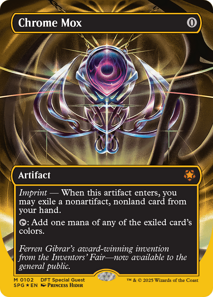 Chrome Mox (Borderless) (First-Place Foil) (DFT-102) - Aetherdrift - Premium MTG Single from Wizards of the Coast - Just $102.67! Shop now at Game Crave Tournament Store