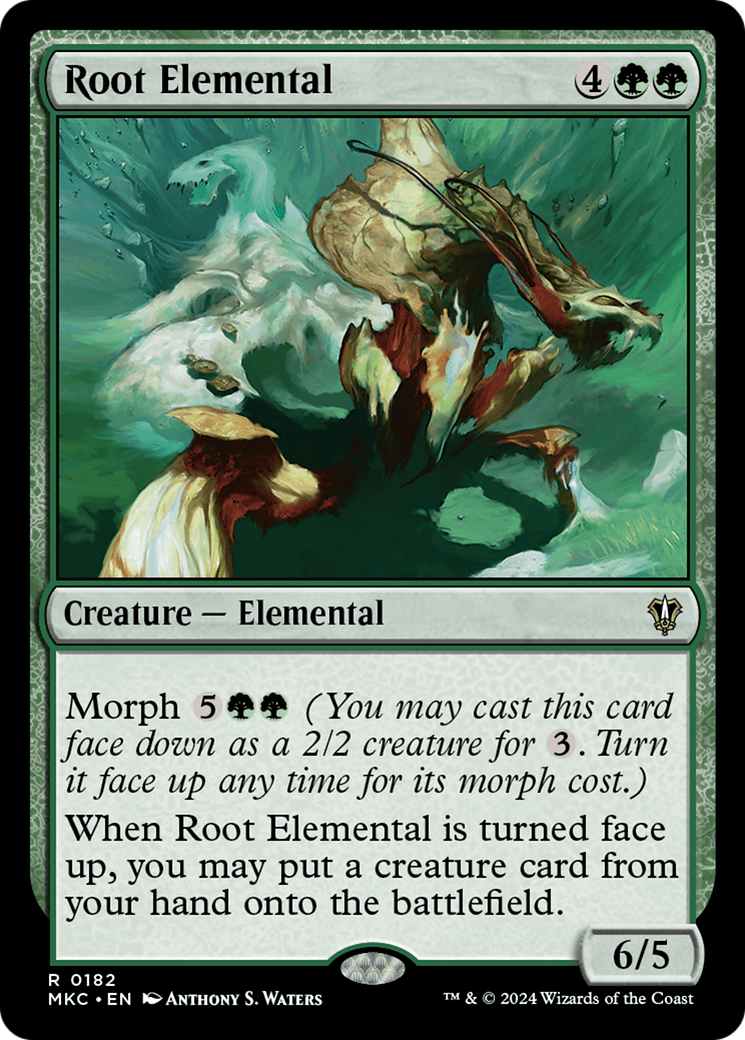 Root Elemental (MKC-182) - Murders at Karlov Manor Commander - Premium MTG Single from Wizards of the Coast - Just $0.25! Shop now at Game Crave Tournament Store