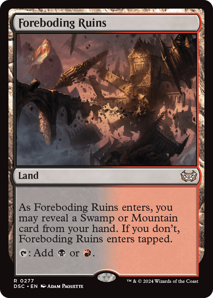 Foreboding Ruins (DSC-277) - Duskmourn: House of Horror Commander - Premium MTG Single from Wizards of the Coast - Just $0.25! Shop now at Game Crave Tournament Store