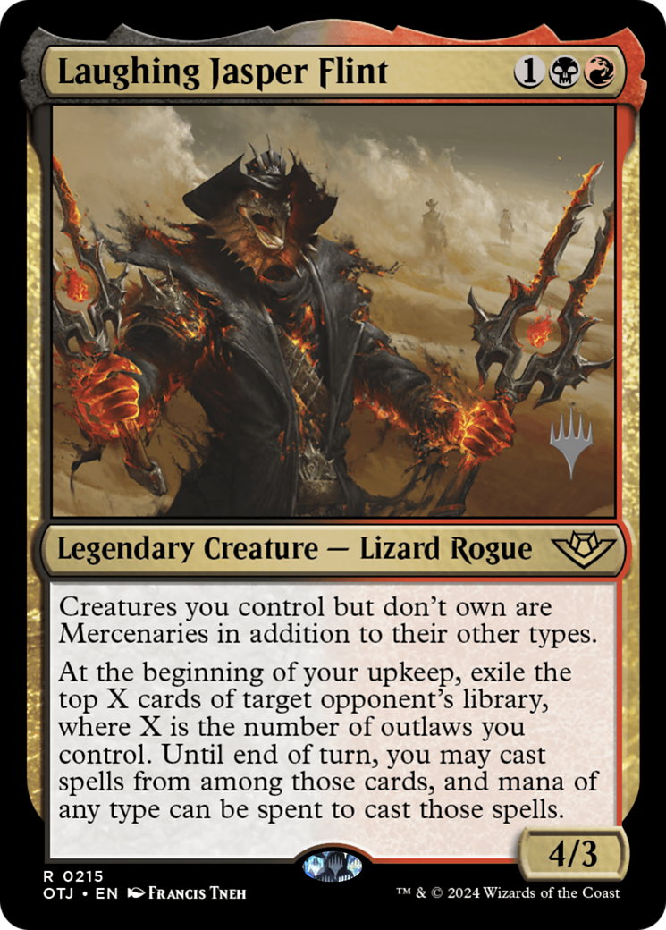 Laughing Jasper Flint (POTJ-215P) - Outlaws of Thunder Junction Promos - Premium MTG Single from Wizards of the Coast - Just $0.93! Shop now at Game Crave Tournament Store