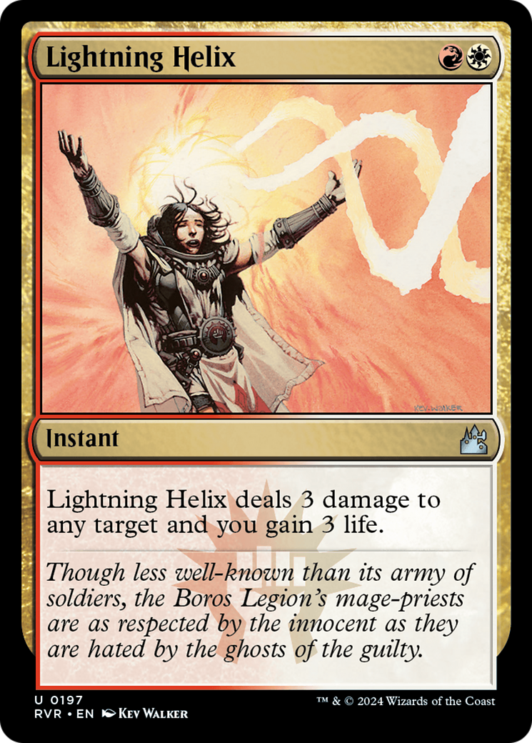 Lightning Helix (RVR-197) - Ravnica Remastered - Premium MTG Single from Wizards of the Coast - Just $0.25! Shop now at Game Crave Tournament Store