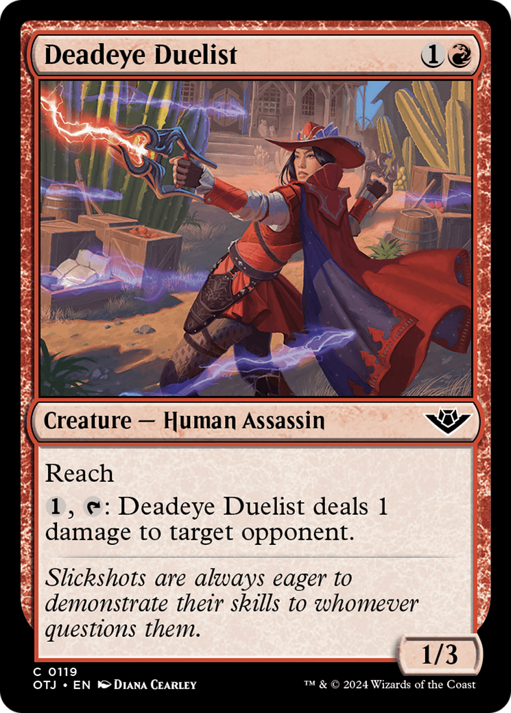 Deadeye Duelist (OTJ-119) - Outlaws of Thunder Junction Foil - Premium MTG Single from Wizards of the Coast - Just $0.25! Shop now at Game Crave Tournament Store