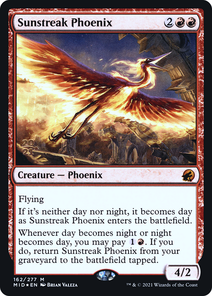 Sunstreak Phoenix (PMID-162S) - Innistrad: Midnight Hunt Promos Foil - Premium MTG Single from Wizards of the Coast - Just $0.14! Shop now at Game Crave Tournament Store