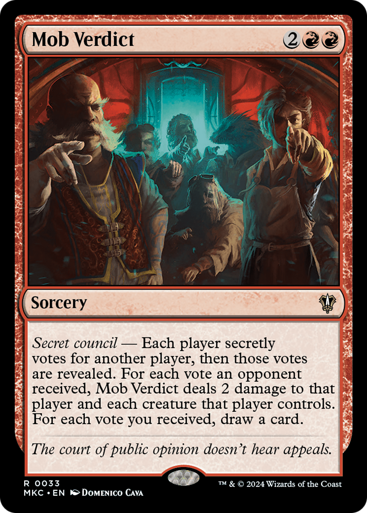 Mob Verdict (MKC-033) - Murders at Karlov Manor Commander - Premium MTG Single from Wizards of the Coast - Just $0.25! Shop now at Game Crave Tournament Store