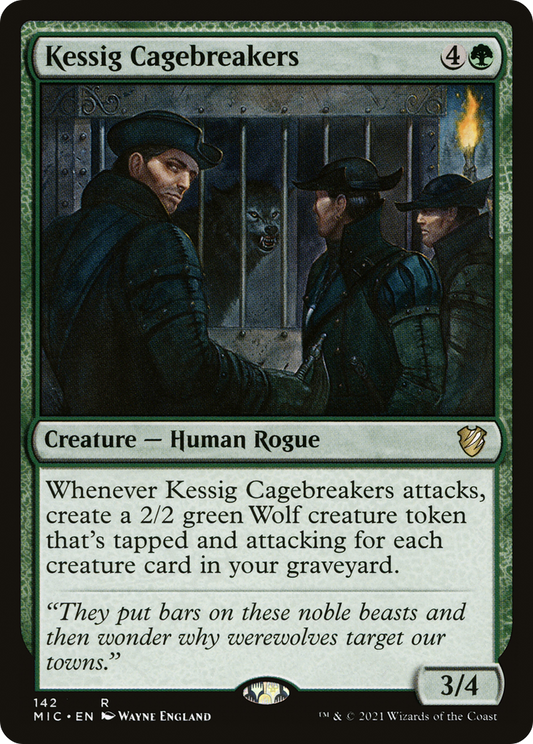 Kessig Cagebreakers (MIC-142) - Midnight Hunt Commander - Premium MTG Single from Wizards of the Coast - Just $0.08! Shop now at Game Crave Tournament Store