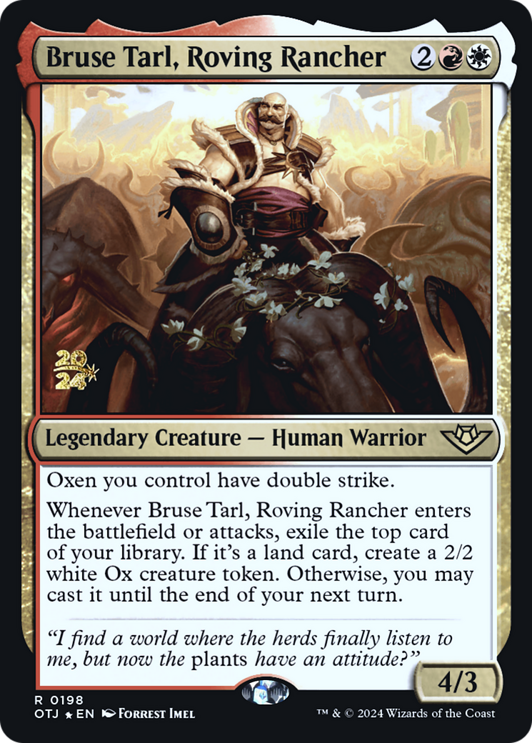 Bruse Tarl, Roving Rancher (POTJ-198S) - Outlaws of Thunder Junction Promos Foil - Premium MTG Single from Wizards of the Coast - Just $0.32! Shop now at Game Crave Tournament Store
