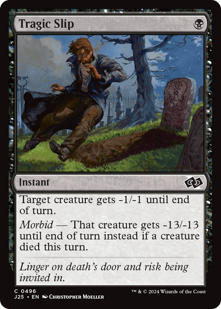 Tragic Slip (J25-496) - Foundations Jumpstart - Premium MTG Single from Wizards of the Coast - Just $0.25! Shop now at Game Crave Tournament Store