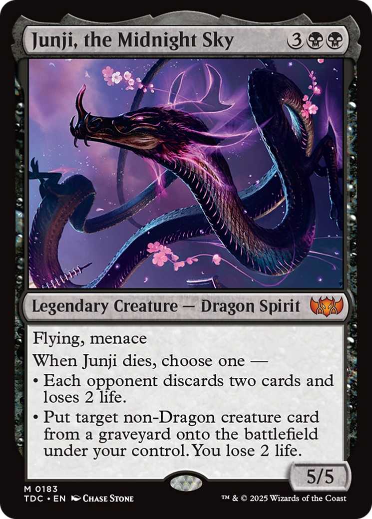Junji, the Midnight Sky (TDC-183) - Tarkir: Dragonstorm Commander - Premium MTG Single from Wizards of the Coast - Just $0.12! Shop now at Game Crave Tournament Store