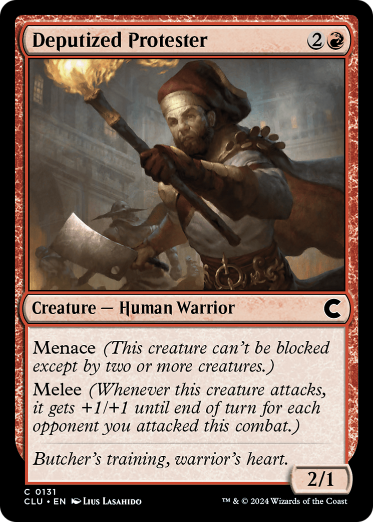 Deputized Protester (CLU-131) - Ravnica: Clue Edition - Premium MTG Single from Wizards of the Coast - Just $0.25! Shop now at Game Crave Tournament Store