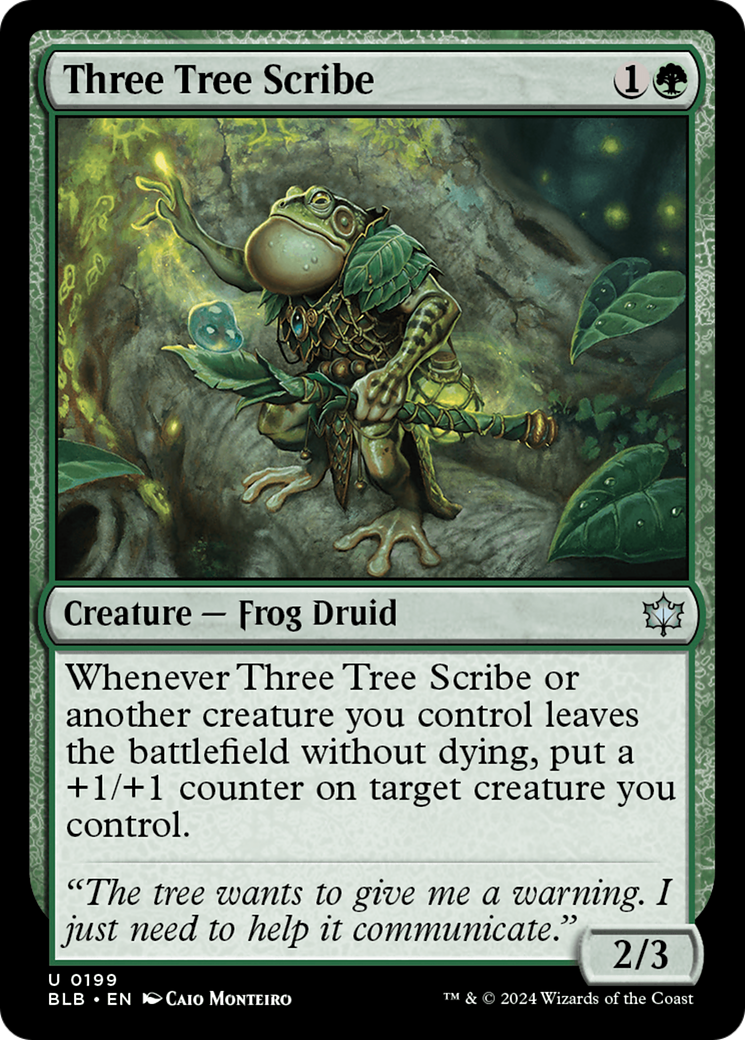 Three Tree Scribe (BLB-199) - Bloomburrow Foil - Premium MTG Single from Wizards of the Coast - Just $0.25! Shop now at Game Crave Tournament Store