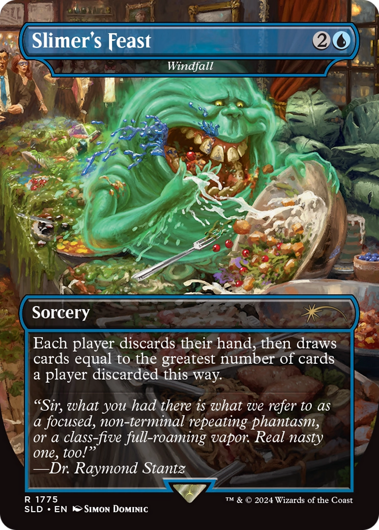 Windfall (SLD-1775) - Secret Lair Drop / Slimer's Feast (Borderless) - Premium MTG Single from Wizards of the Coast - Just $8.98! Shop now at Game Crave Tournament Store
