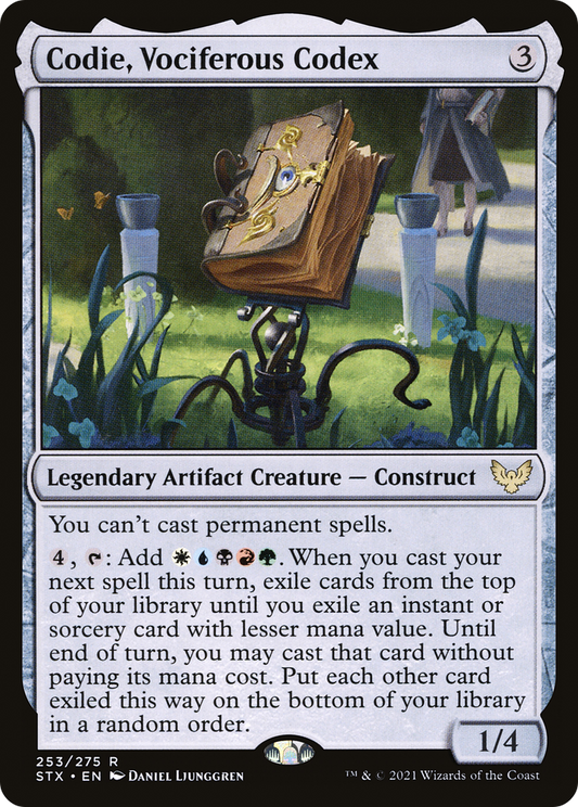 Codie, Vociferous Codex (STX-253) - Strixhaven: School of Mages - Premium MTG Single from Wizards of the Coast - Just $0.25! Shop now at Game Crave Tournament Store