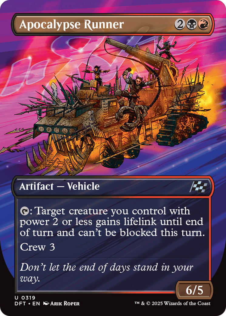 Apocalypse Runner (Borderless) (DFT-319) - Aetherdrift Foil - Premium MTG Single from Wizards of the Coast - Just $0.08! Shop now at Game Crave Tournament Store