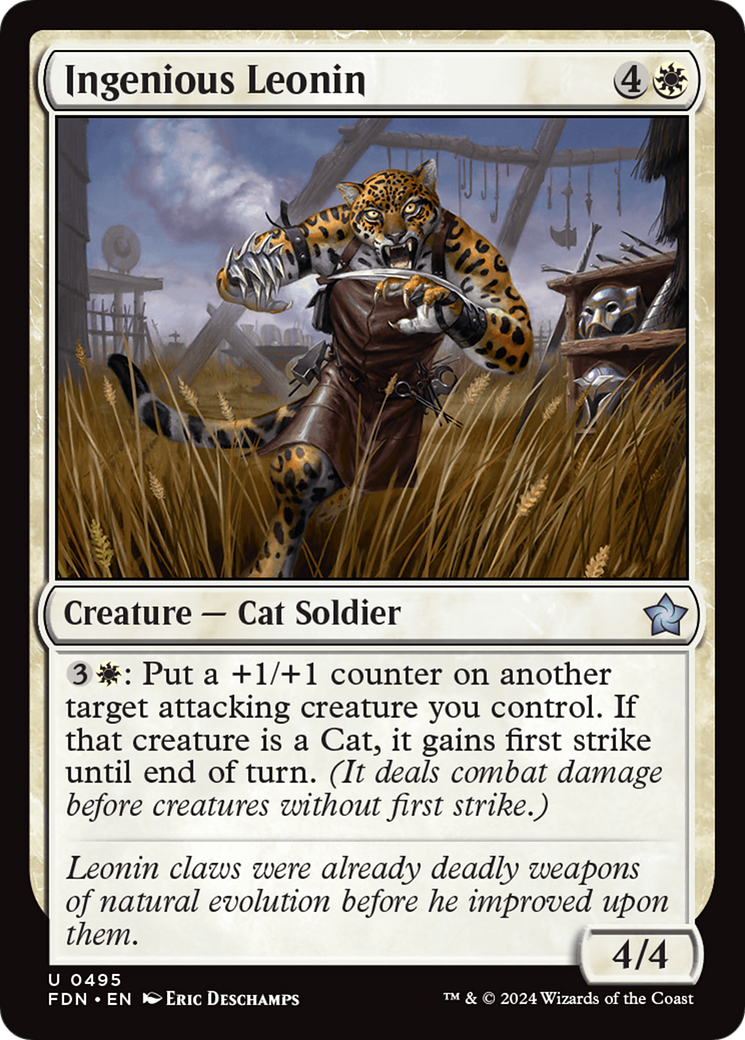 Ingenious Leonin (FDN-495) - Foundations - Premium MTG Single from Wizards of the Coast - Just $0.25! Shop now at Game Crave Tournament Store