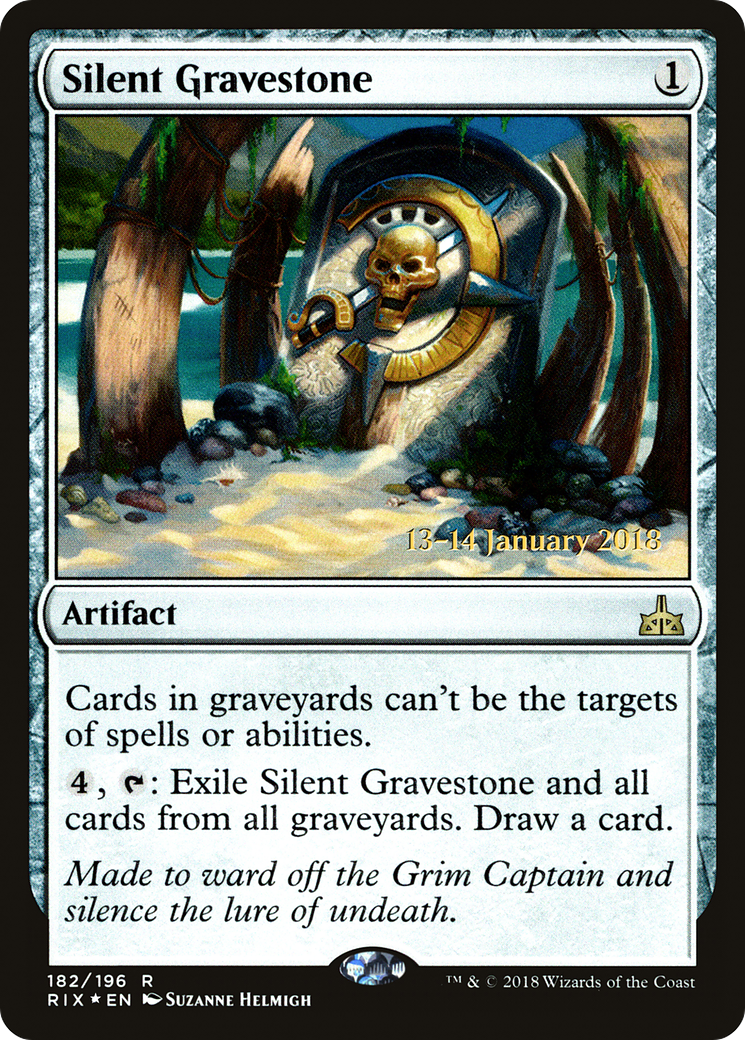 Silent Gravestone (PRIX-182S) - Rivals of Ixalan Promos Foil