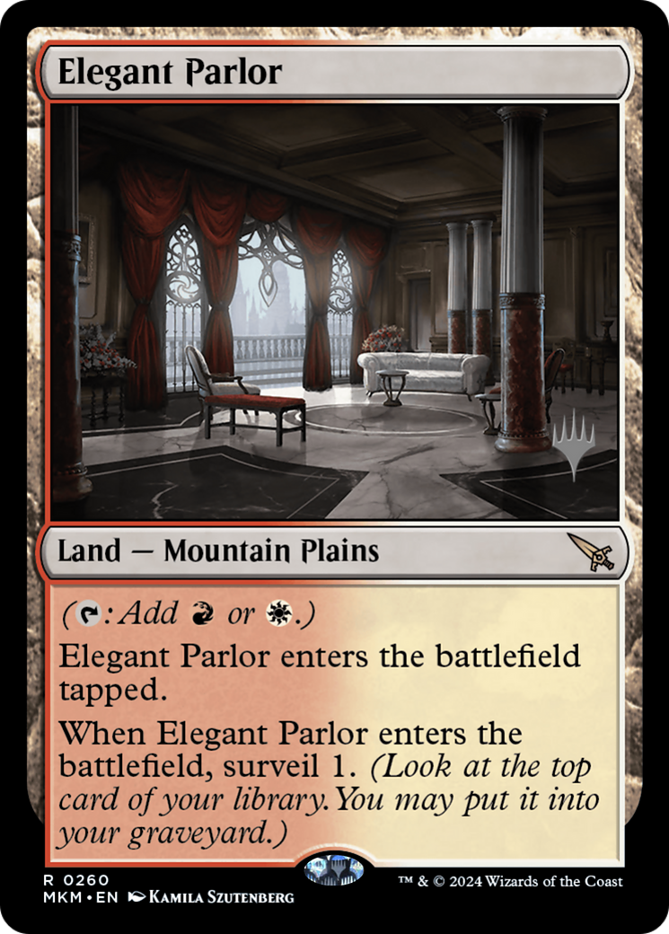 Elegant Parlor (PMKM-260P) - Murders at Karlov Manor Promos Foil - Premium MTG Single from Wizards of the Coast - Just $9.12! Shop now at Game Crave Tournament Store