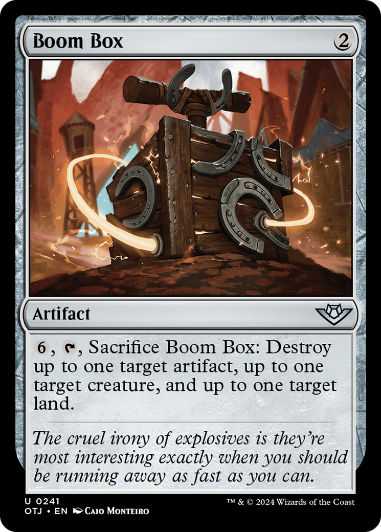 Boom Box (OTJ-241) - Outlaws of Thunder Junction Foil - Premium MTG Single from Wizards of the Coast - Just $0.25! Shop now at Game Crave Tournament Store