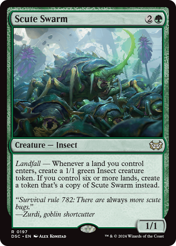 Scute Swarm (DSC-197) - Duskmourn: House of Horror Commander - Premium MTG Single from Wizards of the Coast - Just $1.66! Shop now at Game Crave Tournament Store