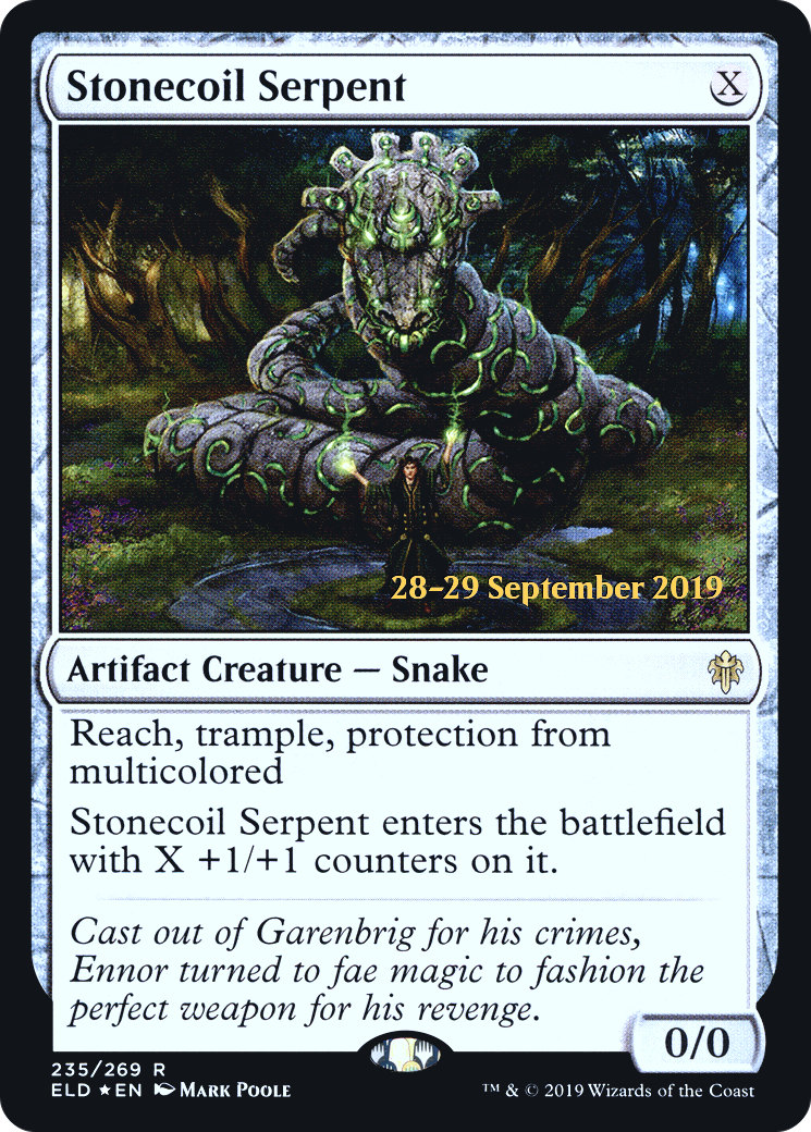 Stonecoil Serpent (PELD-235S) - Throne of Eldraine Promos Foil