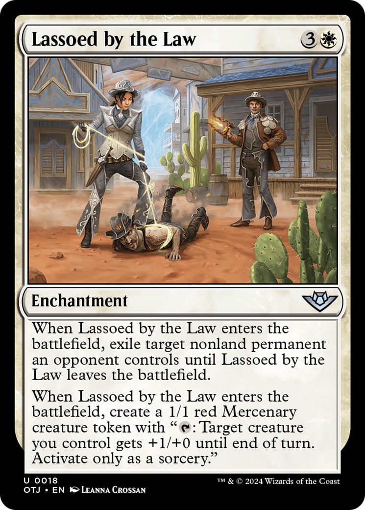 Lassoed by the Law (OTJ-018) - Outlaws of Thunder Junction - Premium MTG Single from Wizards of the Coast - Just $0.25! Shop now at Game Crave Tournament Store