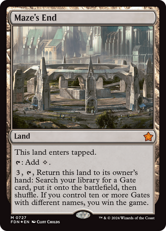 Maze's End (FDN-727) - Foundations Foil - Premium MTG Single from Wizards of the Coast - Just $0.98! Shop now at Game Crave Tournament Store