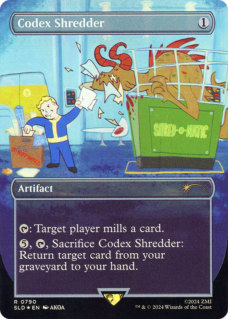 Codex Shredder (SLD-790★) - Secret Lair Drop (Borderless) Foil - Premium MTG Single from Wizards of the Coast - Just $1.88! Shop now at Game Crave Tournament Store