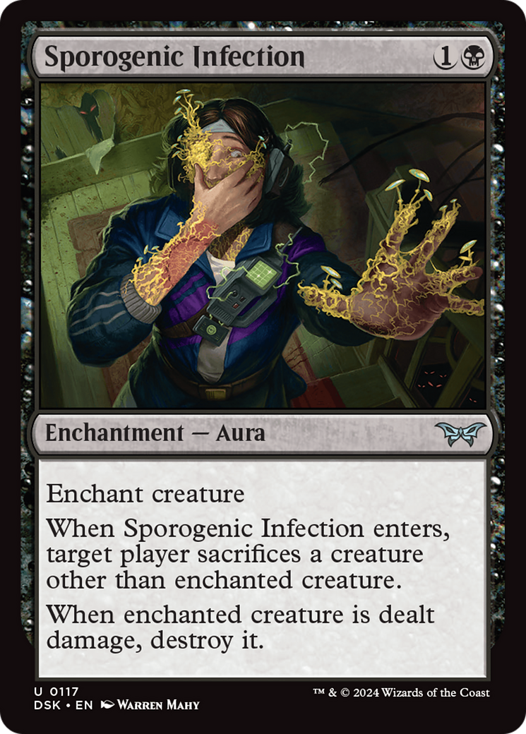 Sporogenic Infection (DSK-117) - Duskmourn: House of Horror - Premium MTG Single from Wizards of the Coast - Just $0.25! Shop now at Game Crave Tournament Store