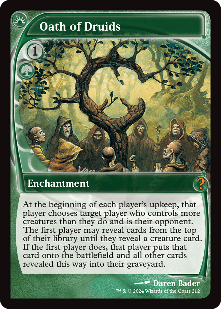 Oath of Druids (MB2-212) - Mystery Booster 2 Foil - Premium MTG Single from Wizards of the Coast - Just $25.06! Shop now at Game Crave Tournament Store