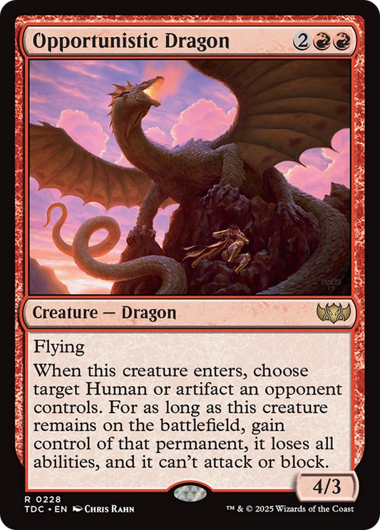 Opportunistic Dragon (TDC-228) - Tarkir: Dragonstorm Commander - Premium MTG Single from Wizards of the Coast - Just $0.08! Shop now at Game Crave Tournament Store