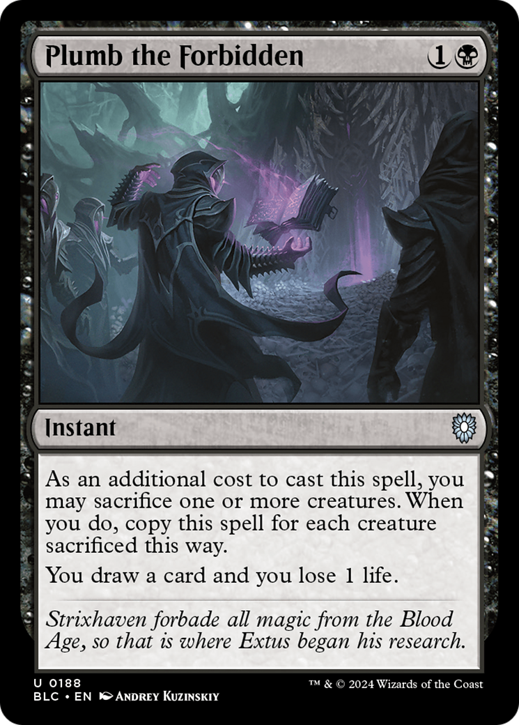 Plumb the Forbidden (BLC-188) - Bloomburrow Commander - Premium MTG Single from Wizards of the Coast - Just $0.53! Shop now at Game Crave Tournament Store