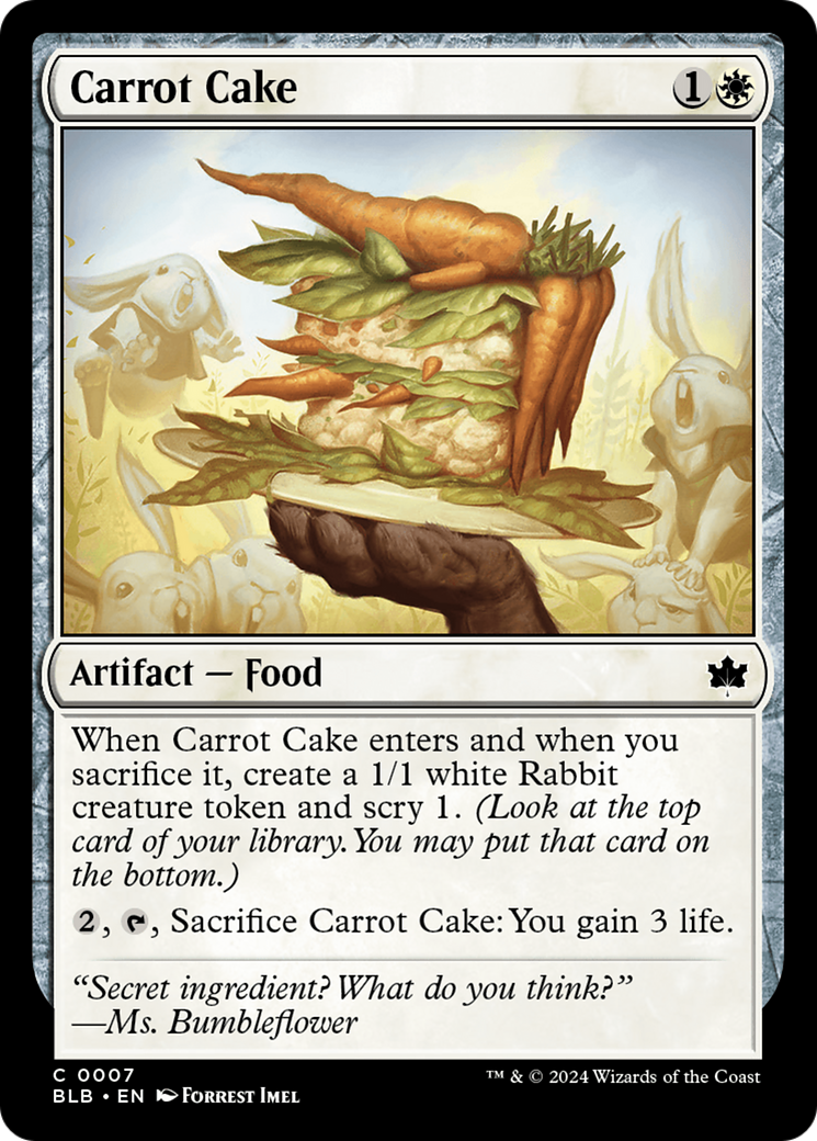 Carrot Cake (BLB-007) - Bloomburrow Foil - Premium MTG Single from Wizards of the Coast - Just $0.25! Shop now at Game Crave Tournament Store