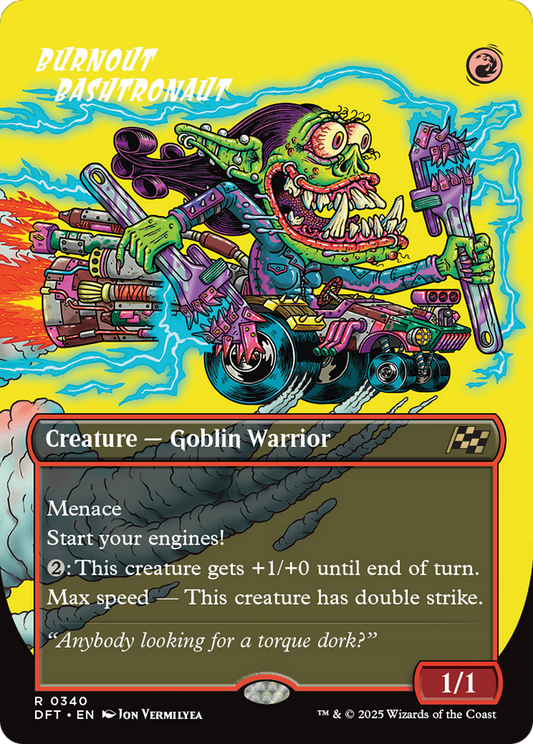 Burnout Bashtronaut (Borderless) (DFT-340) - Aetherdrift Foil - Premium MTG Single from Wizards of the Coast - Just $0.10! Shop now at Game Crave Tournament Store