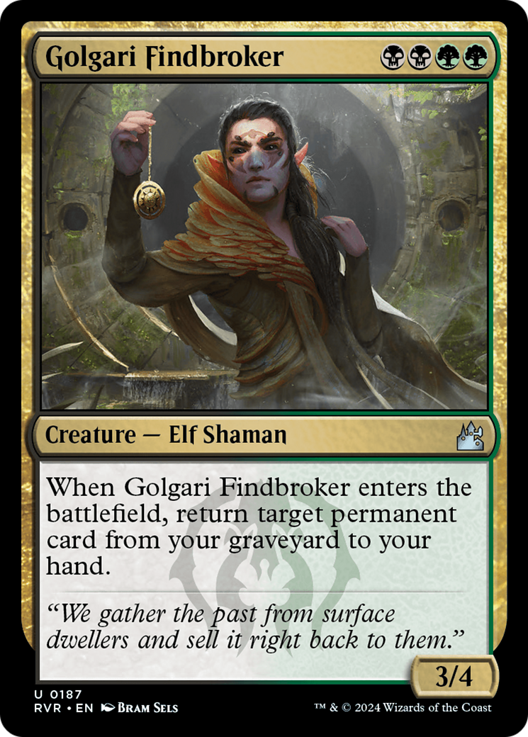 Golgari Findbroker (RVR-187) - Ravnica Remastered - Premium MTG Single from Wizards of the Coast - Just $0.25! Shop now at Game Crave Tournament Store