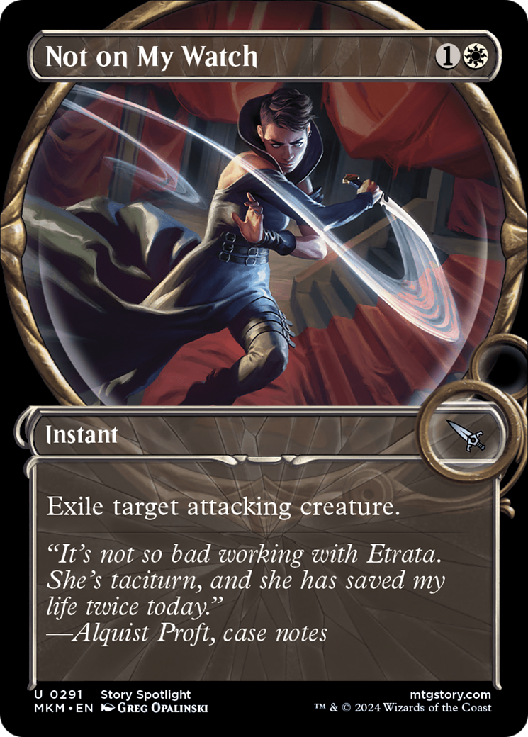 Not on My Watch (MKM-291) - Murders at Karlov Manor: (Showcase) Foil - Premium MTG Single from Wizards of the Coast - Just $0.25! Shop now at Game Crave Tournament Store