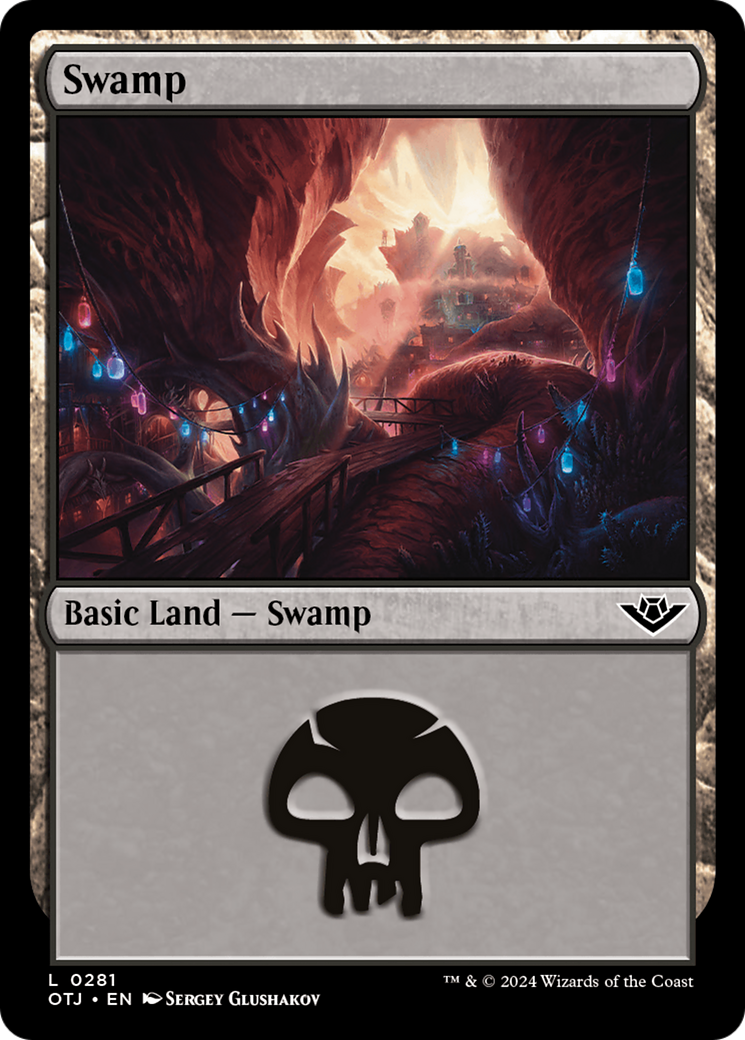 Swamp (OTJ-281) - Outlaws of Thunder Junction - Premium MTG Single from Wizards of the Coast - Just $0.25! Shop now at Game Crave Tournament Store