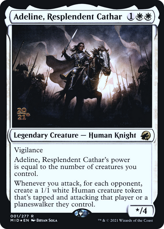Adeline, Resplendent Cathar (PMID-01S) - Innistrad: Midnight Hunt Promos Foil - Premium MTG Single from Wizards of the Coast - Just $7.92! Shop now at Game Crave Tournament Store