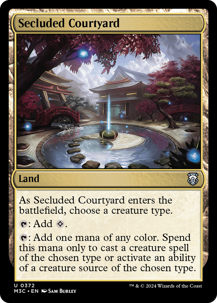 Secluded Courtyard (M3C-372) - Modern Horizons 3 Commander - Premium MTG Single from Wizards of the Coast - Just $0.25! Shop now at Game Crave Tournament Store