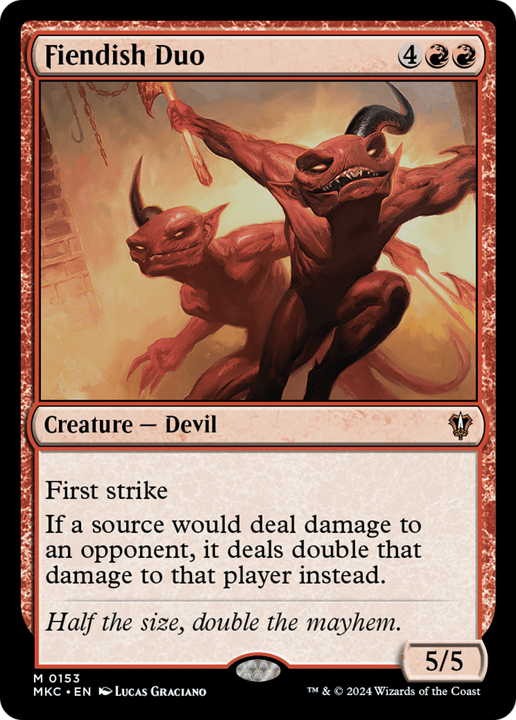 Fiendish Duo (MKC-153) - Murders at Karlov Manor Commander - Premium MTG Single from Wizards of the Coast - Just $0.30! Shop now at Game Crave Tournament Store